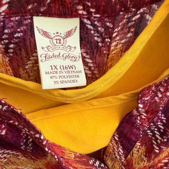 Faded Glory Women's Printed Blouse - Picture 2 of 12